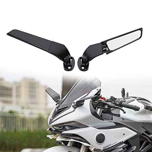QIDIAN Motorcycle Mirrors Wind Wing Adjustable Rotating Side mirrors for Yama' YZF R25 R3 R125 R15 V2 V3 Stainless Steel Rear View Mirror Wind Wing Winglet Accessories QIDIAN Motorcycle Mirrors Wind Wing Adjustable Rotating Side mirrors for Yama' YZF R25 R3 R125 R15 V2 V3 Stainless Steel Rear View Mirror Wind Wing Winglet Accessories