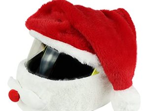 Christmas Motorcycle Helmet Cover Santa Claus Hat Full Face Funny Plush Moto Helmet Decoration Xmas Motorcycle Skiing Accessories for Men