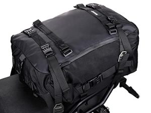 Rhinowalk Motorcycle Tail Bag 30L Waterproof Motor Pannier Bag Motor Travel Luggage Motorbike Rear Rack Trunk Storage Bag Professional Motorcycle Accessories-Black