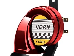 Waterproof 130DB Snail Air Horn Universal 12V High Tone 510HZ Electric Horn for Motorcycle Auto Car Siren Scooter(Red)…