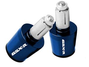 7/8"22mm Motorcycle Handlebar Ends Aluminum Handle Bar Grips Plugs Caps For Suzuki GSXR GSX-R 600 750 1000 (Blue)
