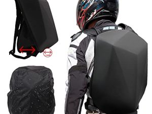 Motorcycle Backpack Hard Shell Carbon Fiber Waterproof 30L Large Capacity