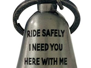 Kustom Cycle Parts " RIDE SAFELY I NEED YOU HERE WITH ME LOVE YOU" Motorcycle 'Evil Spirits' Biker Guard Bell.