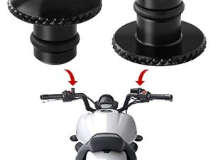 Evermotor 2Pcs Universal Motorcycle M10 6065-T6 CNC Aluminum Anodic Oxidation Motorcycle Mirror Blind Plug Covering Screws Thread Blanking Mirror Hole Plugs Hole Caps with Embossing
