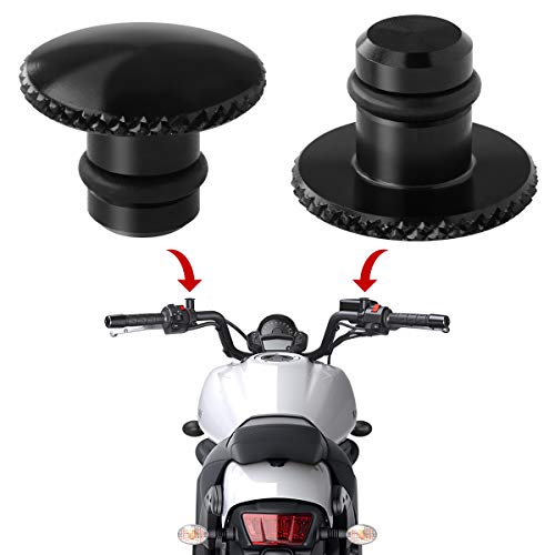 Evermotor 2Pcs Universal Motorcycle M10 6065-T6 CNC Aluminum Anodic Oxidation Motorcycle Mirror Blind Plug Covering Screws Thread Blanking Mirror Hole Plugs Hole Caps with Embossing Evermotor 2Pcs Universal Motorcycle M10 6065-T6 CNC Aluminum Anodic Oxidation Motorcycle Mirror Blind Plug Covering Screws Thread Blanking Mirror Hole Plugs Hole Caps with Embossing