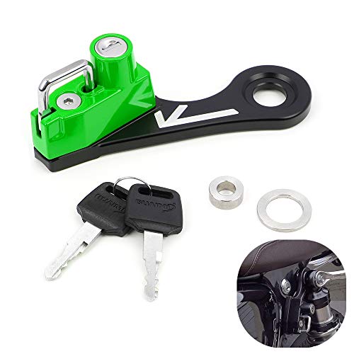 GUAIMI Motorcycle Helmet Lock Anti-Theft Helmet Security Lock Compatible with Twins Bonneville Thruxton Scrambler-Green GUAIMI Motorcycle Helmet Lock Anti-Theft Helmet Security Lock Compatible with Twins Bonneville Thruxton Scrambler-Green