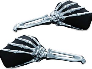 Kuryakyn 1759 Motorcycle Handlebar Accessory: Skeleton Hand Rear View Side Mirrors