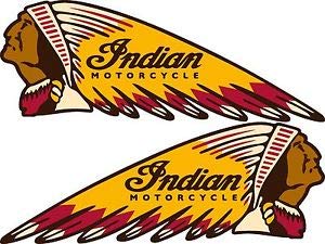 USTORE Vinyl Sticker Decal Indian Motorcycles War Bonnet Perfect for Helmets Weather Resist for Windows Car Cell Phone Bumpers Laptop Wall