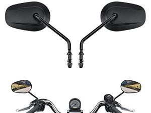 KEMIMOTO Black Sportster Mirrors with M8 Thread