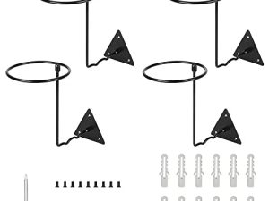 ALUCSET 4 Pack Motorcycle Accessories Helmet Holder Wall Mounted Metal Helmet Hanger Rack for Jacket