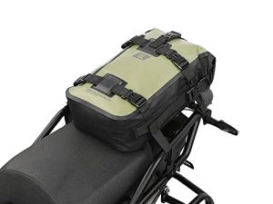 Rhinowalk Motorcycle Tail Bag Motorbike Side Bag 8L Full Waterproof Motor Saddle Pannier Bag Rear Rack Trunk Professional Motor Accessories-Green