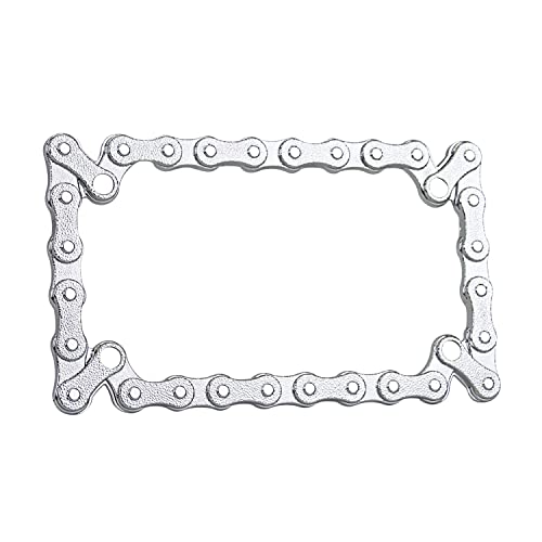 TC Sportline LPF245-C 3D Bike Chain Style Zinc Metal Chrome Finished Motorcycle License Plate Frame TC Sportline LPF245-C 3D Bike Chain Style Zinc Metal Chrome Finished Motorcycle License Plate Frame