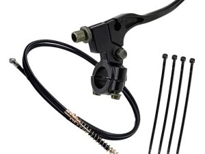Swagnaz Mini Bike Brake Lever Left Brake Clutch for Coleman CT200U CT200U-EX BT200X MB165 MB200 Motorcycle Dirt Mini Baja Bike Parts with 69" Rear Drum Brake Cable