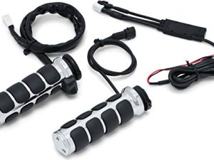 Kuryakyn 6471 Motorcycle Handlebar Accessory: Heated ISO-Grips for 1996-2020 Harley-Davison with Dual Cable Throttle Control