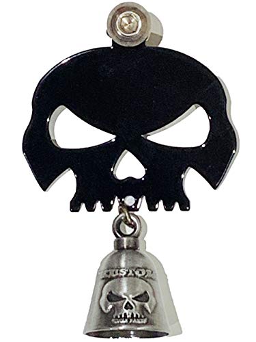 Kustom Cycle Parts Universal Gloss Black Skull Bell Hanger With Gun Metal Bell - Bolt and Ring Included. Fits all Harley Davidson Motorcycles & More! Proudly MADE IN THE USA! (Gun Metal) Kustom Cycle Parts Universal Gloss Black Skull Bell Hanger With Gun Metal Bell - Bolt and Ring Included. Fits all Harley Davidson Motorcycles & More! Proudly MADE IN THE USA! (Gun Metal)