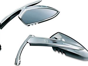 Kuryakyn 1449 Motorcycle Handlebar Accessory: Scythe Blade Rear View Side Mirrors for Harley-Davidson Motorcycles