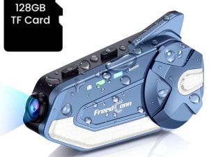 FreedConn Helmet Bluetooth Headset with 2K Camera