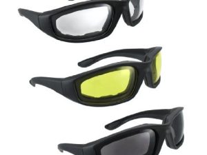 HiSurprise 3 Pair Motorcycle Riding Glasses Smoke Clear Yellow