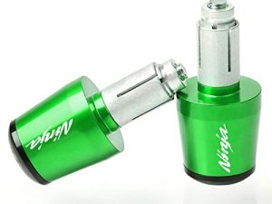 7/8" 22mm CNC Alu Motorcycle Handlebar Grips Ends Caps Fit For Ninja 650 1000SX ZX6R ZX9R ZX10R ZX12R ZX14R ER6F ER6N Green