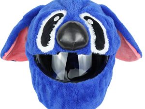 MiDube Helmet Cover for Motorcycle Helmet Blue Furry Full-Face Helmet Protection Accessories Soft Fur Plus Velvet Warm Motorcycle Helmet Mask Fits Men and Women Cute Helmet Accessory Fun Gifts