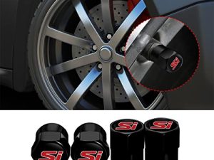 Fit Civic si Valve Stem Caps 4PCS Tire Stem Cover for Cars