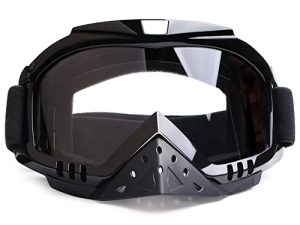 Motorcycle Goggles Motocross Goggles Grip For Helmet Dmeixs Windproof Dustproof Anti Fog Helmet Goggles for ATV Off Road Racing with Cool Look Headwear Clear Lens