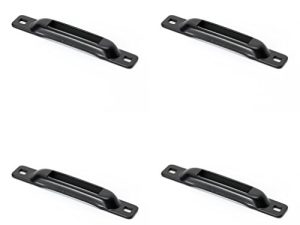 4 E-Track Single Slot Tie-Downs | Mini Powder-Coated Steel Anchor Tie-Down Slots for E-Track Ratchet/Cam Straps | Secure Motorcycles