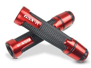 7/8'' 22mm Motorcycle CNC Aluminum Powersports Handlebar Grips with Grip ends Fit For GSXR 125 250 300 600 750 1000 Red