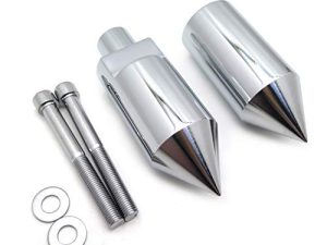 HTTMT- Aluminum chrome Frame Slider Crash Protector Compatible with 2004 2005 Suzuki GSXR 600 750 [P/N: MT290-007]