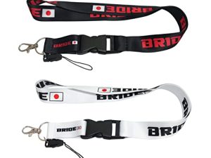 2pcs Lanyard Neck Strap Keychain Japan JDM For Bride Accessories Performance Speed Racing Motor Sport Gaming Seat Rail Auto Car Motorcycles