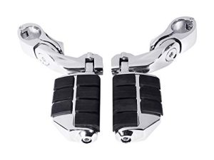 TCMT Highway Pegs Fit For Harley Softail Sportster Electra Road Glide Road King Street Glide with 1.25" Engine Guard 1 1/4 Highway Bar Honda Yamaha Suzuki