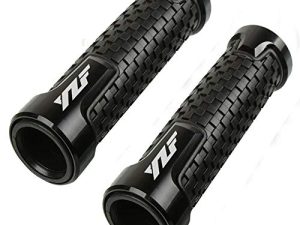 Motorcycle Non Slip Handlebar Grips 7/8" 22mm Rubber Handle Grips Compatible with YZF 600R R1 98-19 R3 15-19 R6 99-19 R125 08-19 R6S 06-09 R25 14-19（Black）