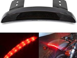 KATUR Smoke Chopped Fender Edge Motorcycle 8 LED RED Stop Running Brake Rear Tail Light Compatible with Harley Sportster XL 883N 1200N XL1200V XL1200X