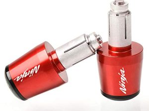 7/8" 22mm CNC Alu Motorcycle Handlebar Grips Ends Caps Fit For Ninja 650 1000SX ZX6R ZX9R ZX10R ZX12R ZX14R ER6F ER6N Red