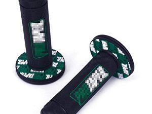 JIUNENG 7/8" Universal Motorcycle Rubber Anti-Slip Handlebar Grips for Pit Dirt Bike Green