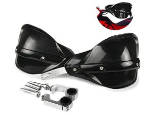 JFG RACING Black Handguards Hand Guards - Universal for 7/8" and 1 1/8" Brush Bar For off Road ATV For Motorcycle Pit Dirt Bike Motocross
