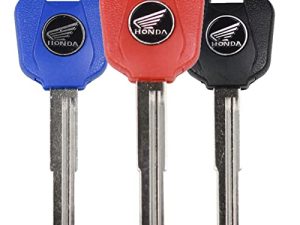 gradora Motorcycle Blank Uncut Key Motorbike Duplicate Key Replacement for CBR600RR CBR 1000RR CB500 CBR500R CB400 CB1300 NC700X VTR1000 VTEC(Pack of 3)