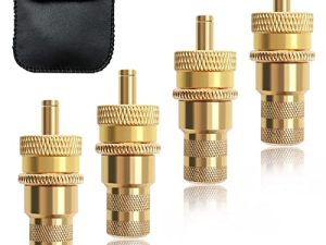 mxuteuk 4PCS Brass Automatic Tire Deflater with Storage Bag