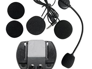 Accessory Speaker Mikrophone and Motocycle Intercom Mounting Bracket for V6/V4 Motorcycle Bluetooth Headset (Clamp & Speaker Mikrophone)