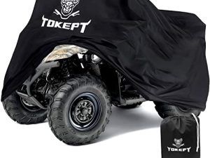 Tokept 190T Black Quad Bike ATV ATC Rain Waterproof Cover 86'' (Black