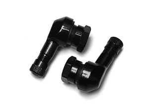 VOFONO Black 90 Degree CNC Motorcycle Tire Valve Stems Install Diameter 10-11.3mm for Harley Davidson