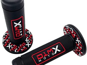 D1M 7/8 "Universal Motorbike Handle Grip Non-Slip Rubber Racing Grip for Motorbike Motocross Compatible fit RPS Hawk 250 (Red)
