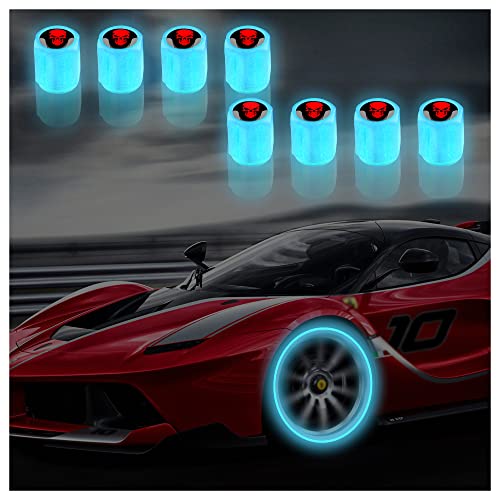 8PCS Fluorescent Skull Logo Tire Valve Stem Caps 8PCS Fluorescent Skull Logo Tire Valve Stem Caps