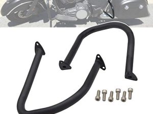 Black Rear Engine Protect Guard Highway Crash Bars Compatible with Indian Chief Chieftain Springfield Vintage Dark Horse Roadmaster 2015-2022