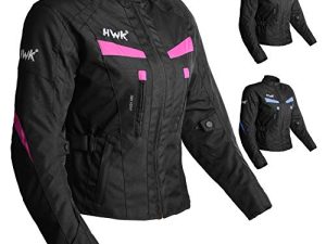 Women's Motorcycle Jacket For Women Stunt Adventure Waterproof Rain Jackets CE Armored Stella (Pink