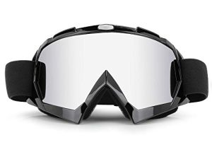 Motorcycle Goggles Dirt Bike ATV Motocross Anti-UV Adjustable Riding Offroad Protective Combat Tactical Military Glasses Men Women Youth Adult Black