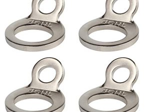 JCHL Stainless Steel Multi-Purpose Tie-Down Anchors Hooks Dirt Bike Tie Down Strap Rings for Motorcycle Dirtbike ATV Trailer Truck Rosa-Gold (4-Pack)