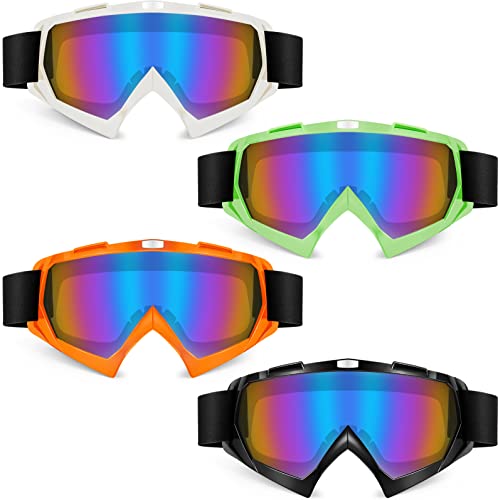 4 Pairs Dirt Bike Goggles Motorcycle Goggles off Road ATV UTV MTB Goggles Anti Scratch Motocross Goggles for Men Wide Vision 4 Pairs Dirt Bike Goggles Motorcycle Goggles off Road ATV UTV MTB Goggles Anti Scratch Motocross Goggles for Men Wide Vision