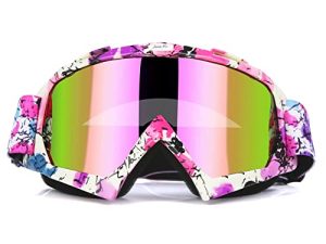 Pink Motocross Motorcycle Goggles Dirt Bike ATV Racing Mx Goggles for Men Women Youth Kids (C42)