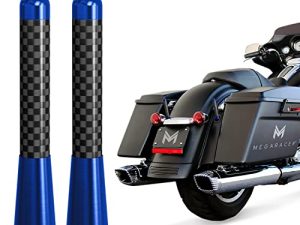 Mega Racer 3.1" Navy Carbon Fiber Motorcycle Antenna for Harley Davidson All Models 1989 – 2022
